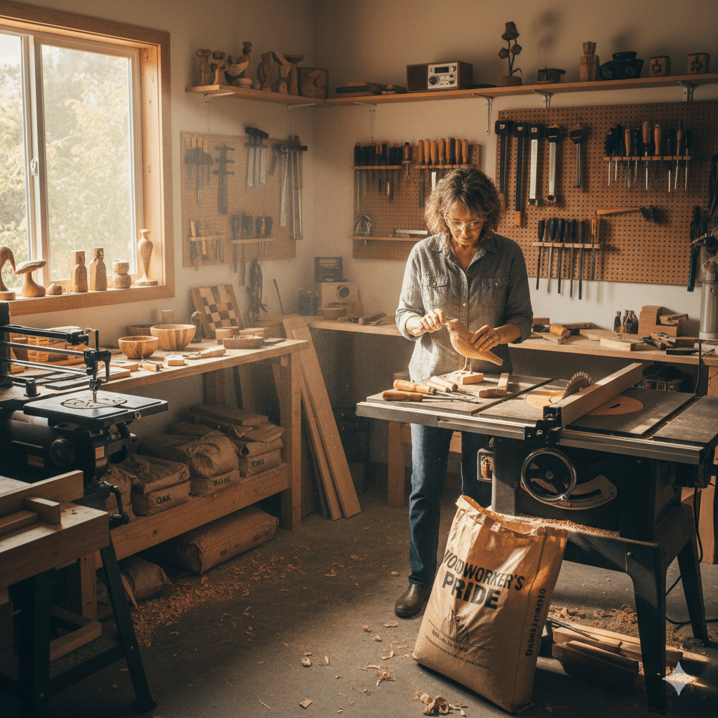 Holzbearbeitung Frau schnitzt Vogel Holzbearbeitung – Ein nachhaltiges Hobby